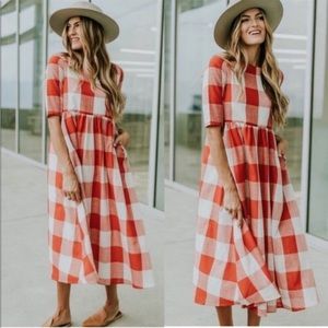 Roolee Maddie Buffalo Plaid Dress